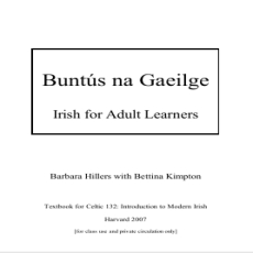 Buntus 1 - Irish for Adult learners Buntus 1 - Irish for Adult learners